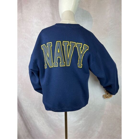 Vintage US Navy Military Crewneck Sweatshirt Size Medium - Picture 4 of 6
